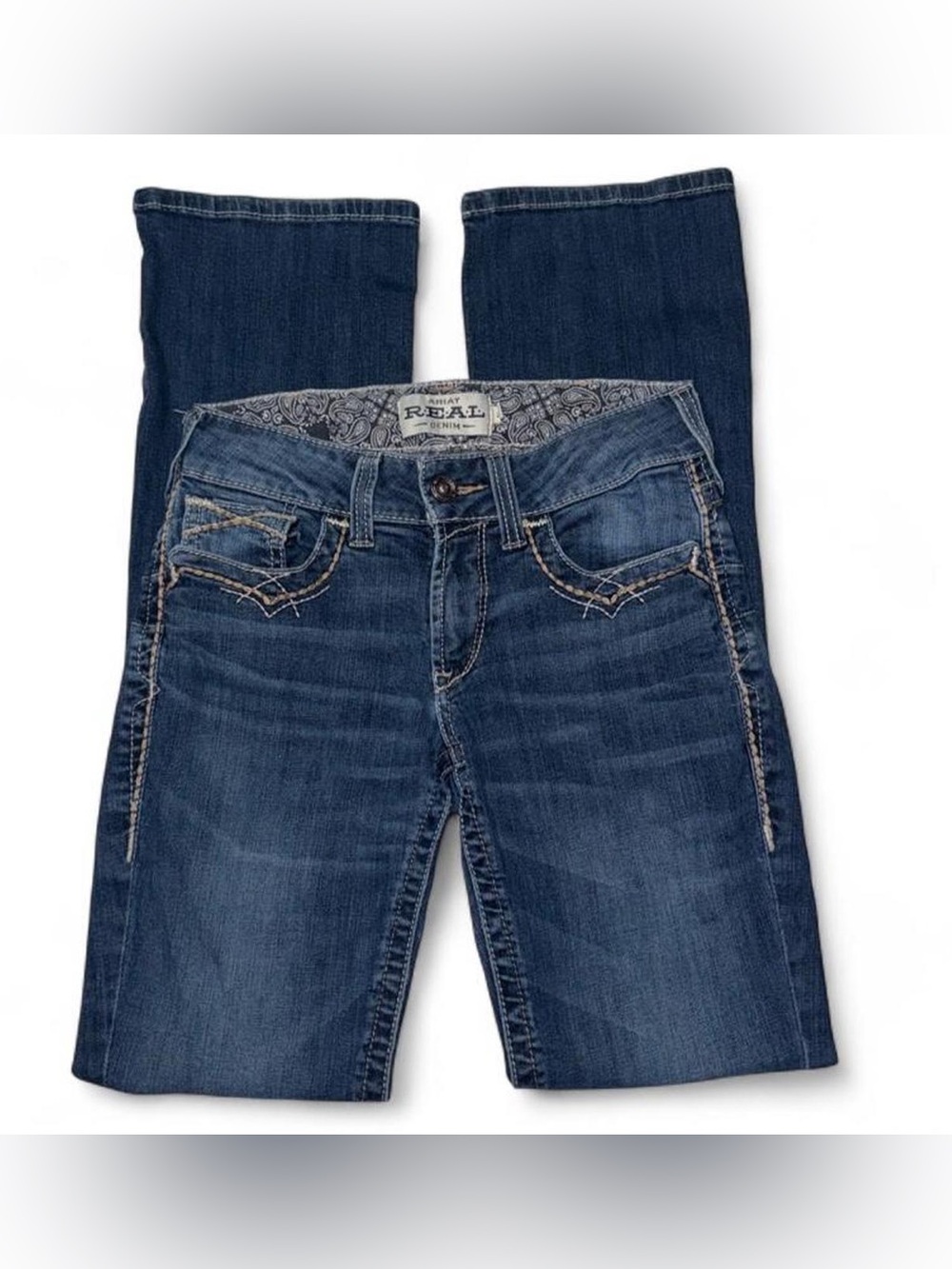 Ariat Indigo Bootcut Jeans with Contrast Stitching